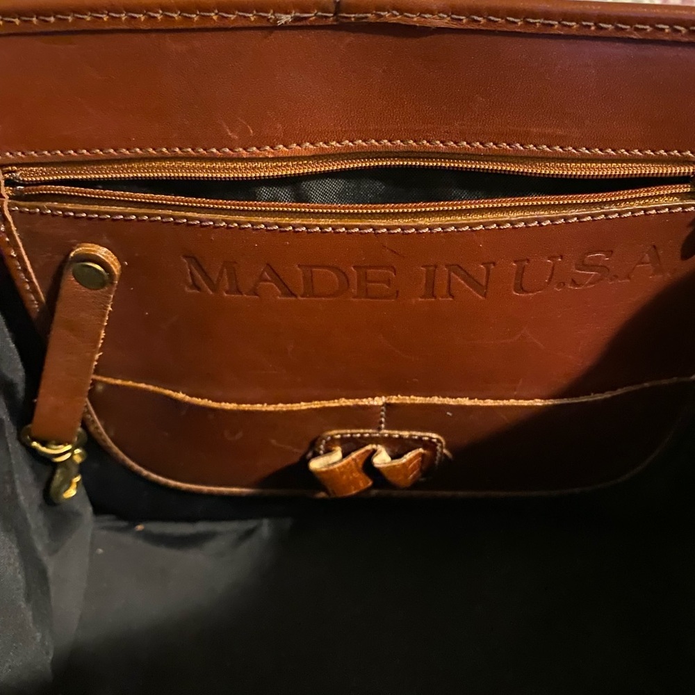 Brahmin Brown Croc-Embossed Satchel - Picture 6 of 12